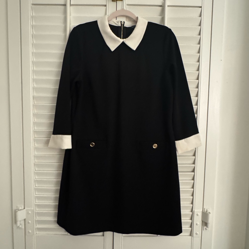 Tommy Hilfiger Classic Black and White Collared Dress